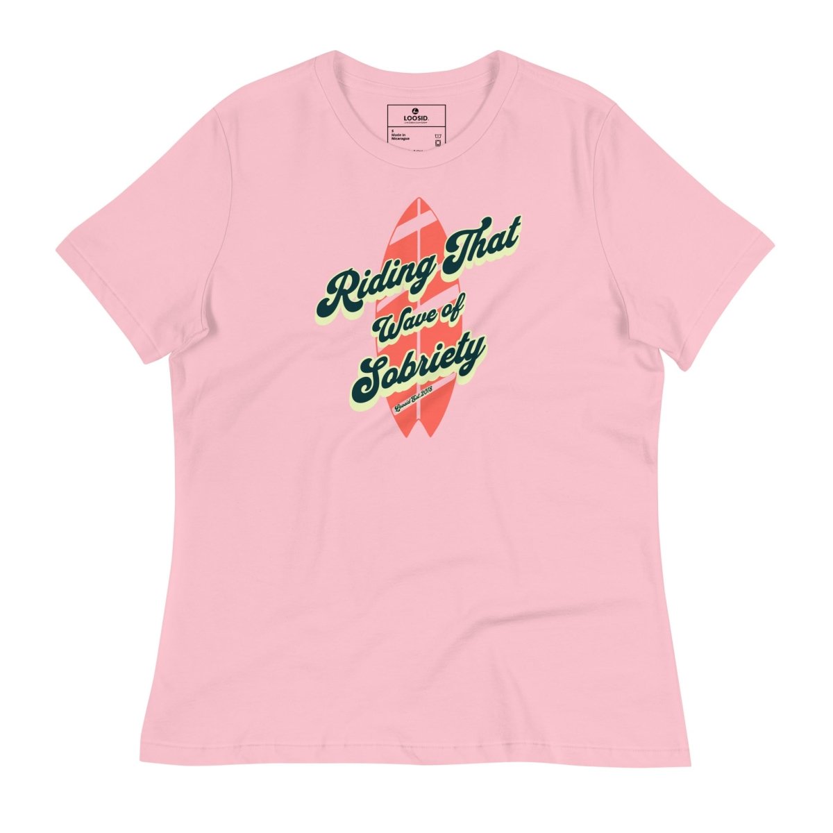Sobriety Wave Women's Sober Sober T Shirt side view (view 6)