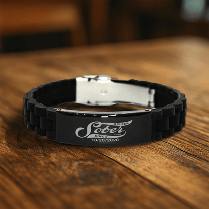Engraved Sober Date Sober Jewelry graphic detail (view 4)