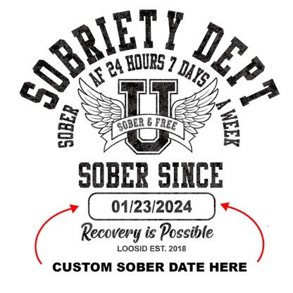 Sobriety Dept Zip Recovery Hoodie packaging detail (view 8)