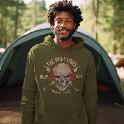 High Times Recovery Hoodie flat lay styled image (view 13)