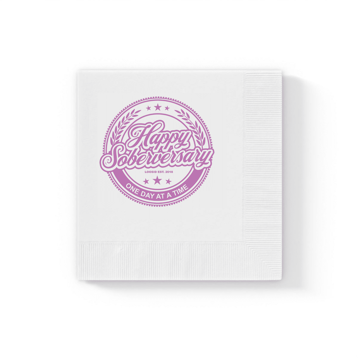 Happy Soberversary Napkins Sobriety Gift side view (view 6)
