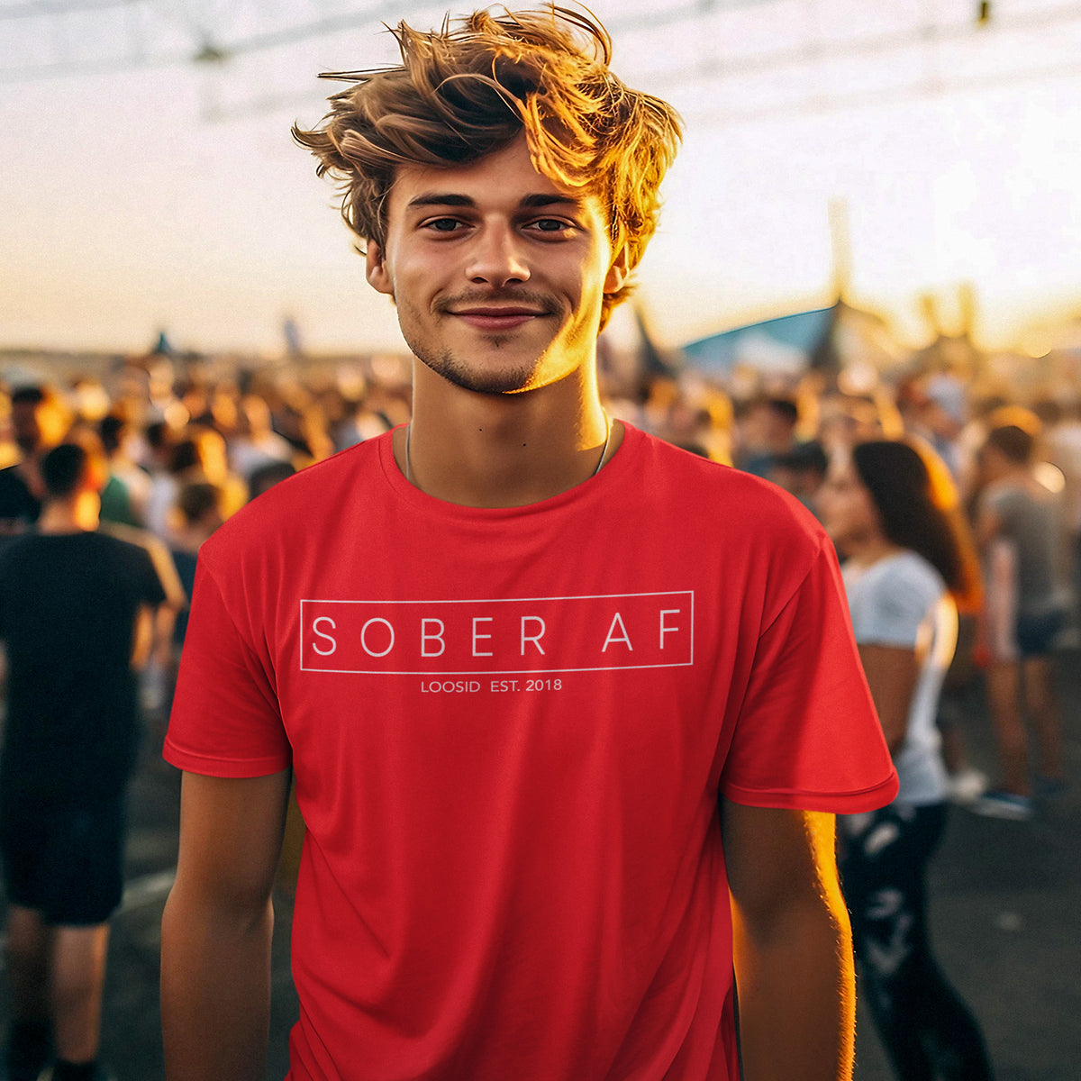 Lightweight Sober T Shirt symbolizing resilience and empowerment