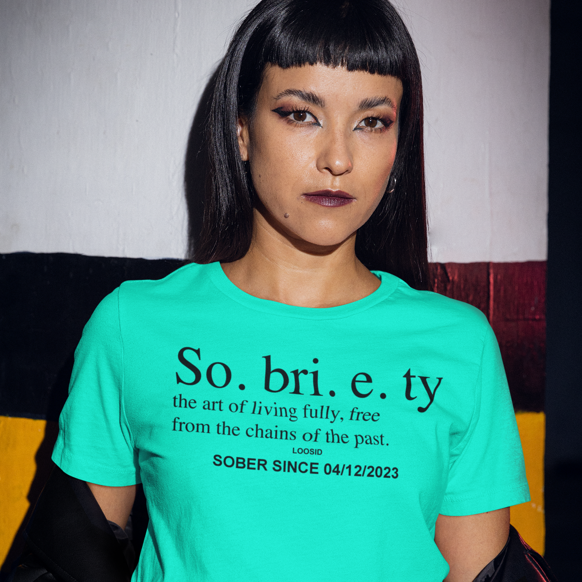 Sober T Shirt with personalized sobriety date and definition design