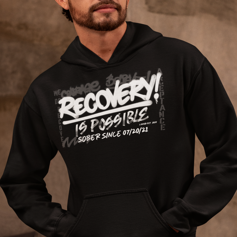 Classic Sober Hoodie symbolizing strength and recovery