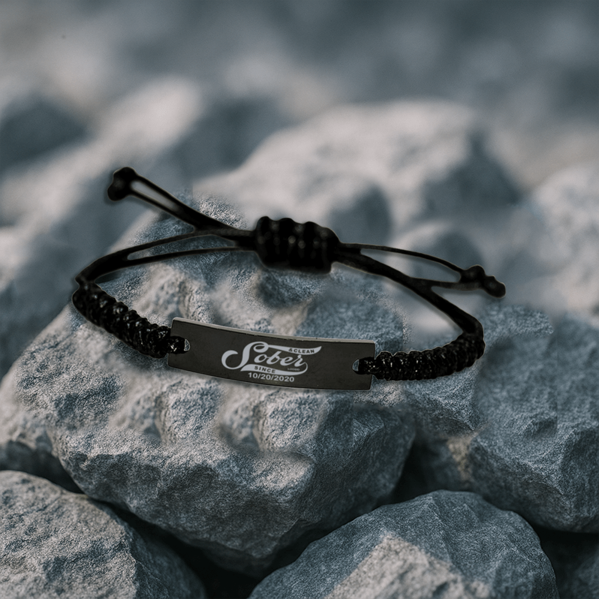 Loosid Braided Personalized Sober Date Sober Jewelry featuring the design
