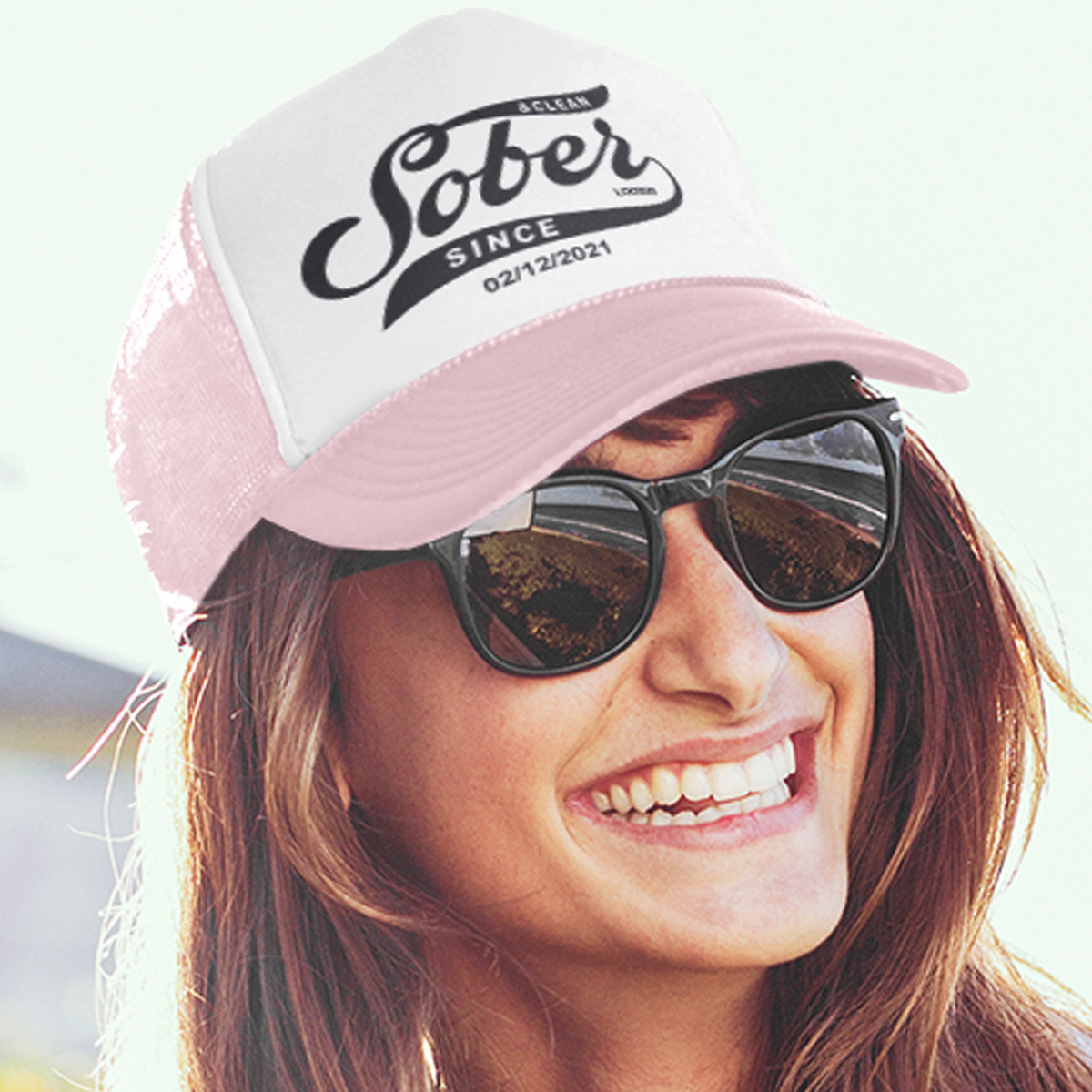 Sober Hat with personalized date for celebrating sobriety milestones