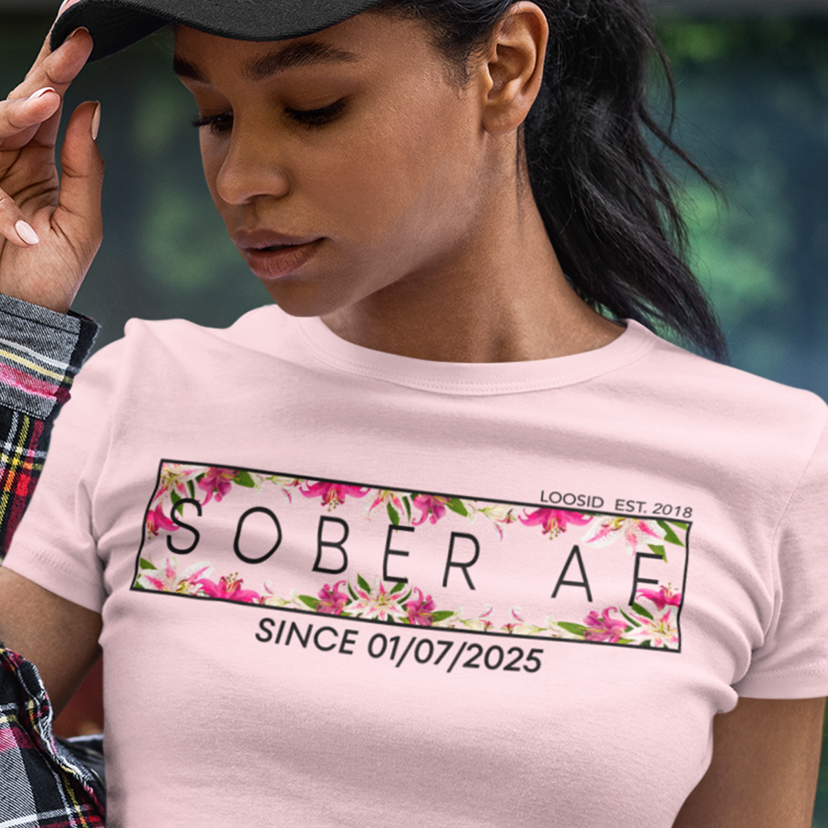 Personalized sobriety t shirt for women in recovery