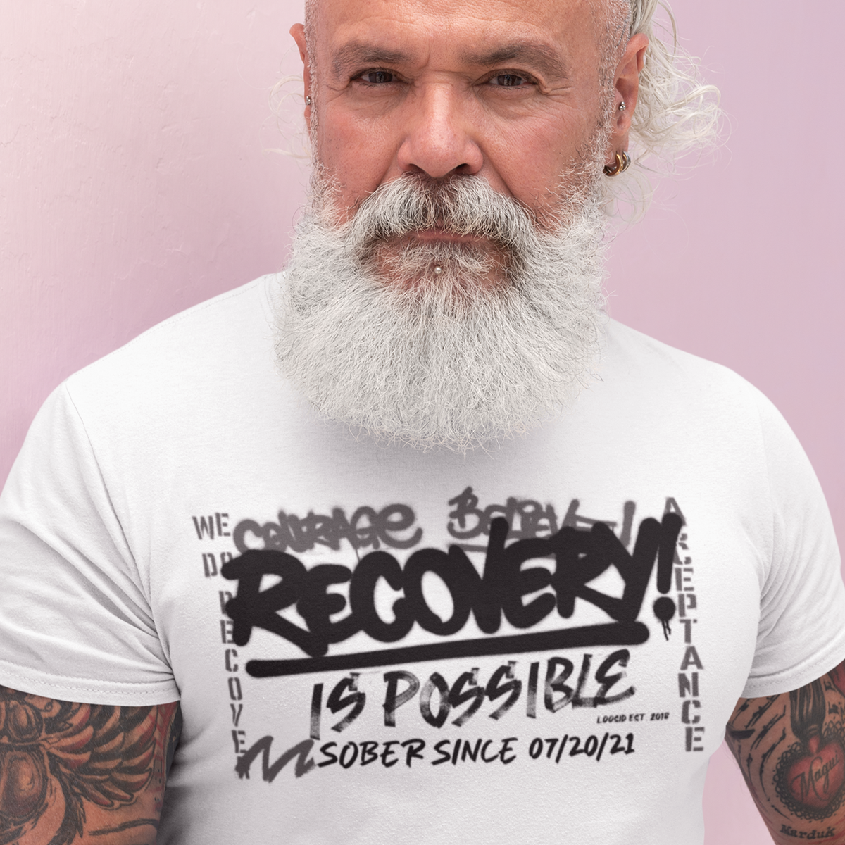 sober t shirt personalized garment for recovery support