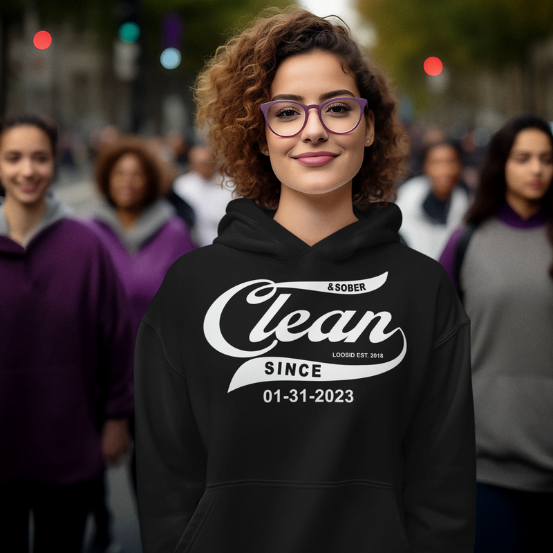 Women’s Sober Hoodie symbolizing strength and resilience in recovery