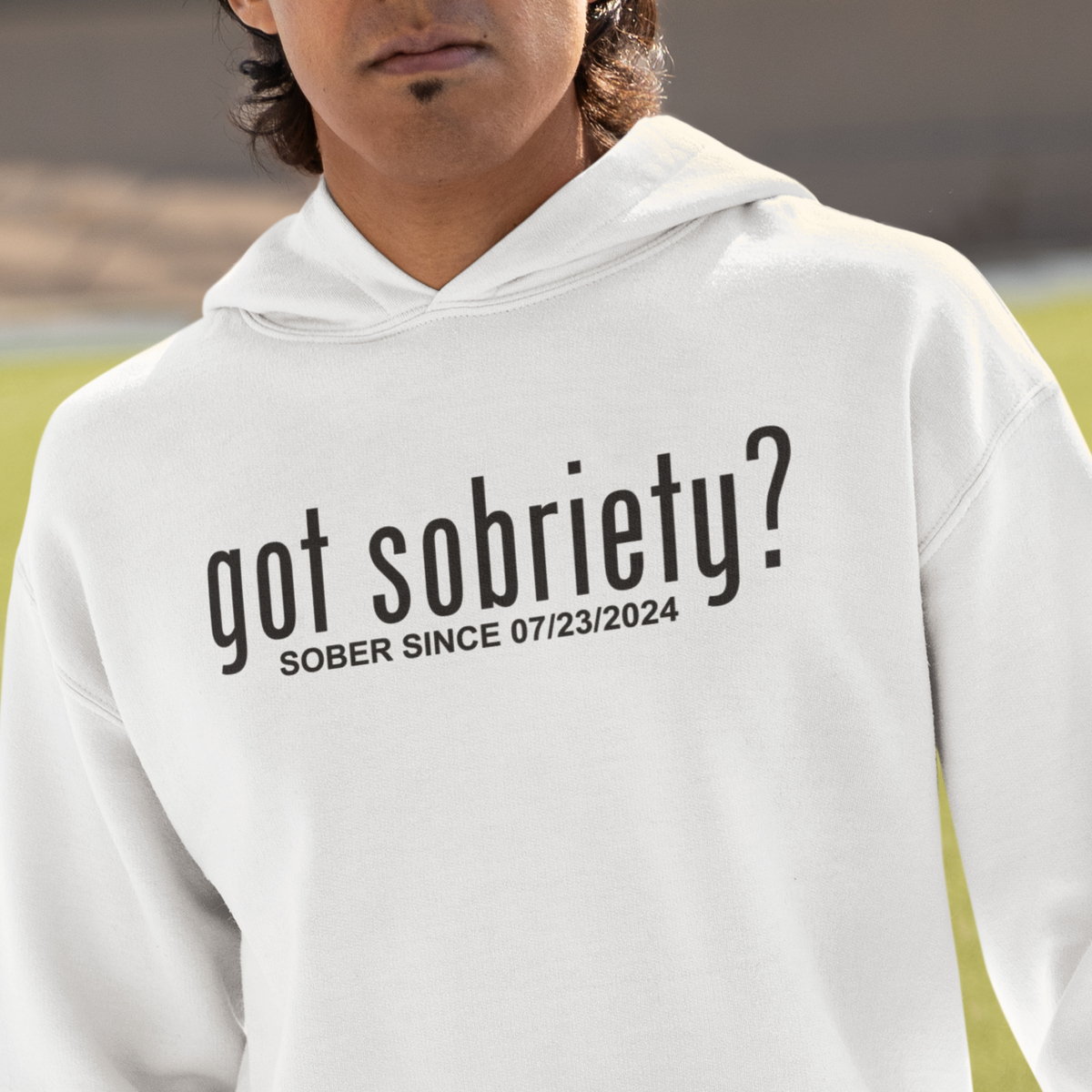 Empowering Sober Hoodie designed to honor sober living