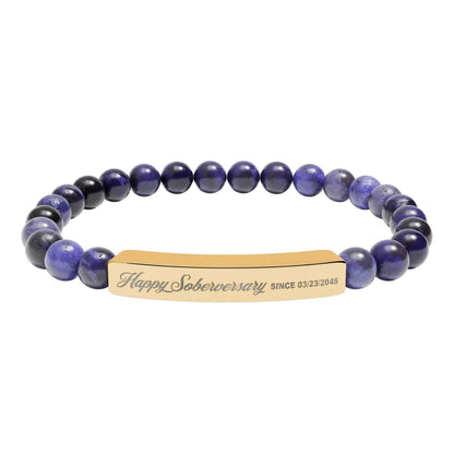 Happy Soberversary Stone Bar Sober Jewelry graphic detail (view 4)