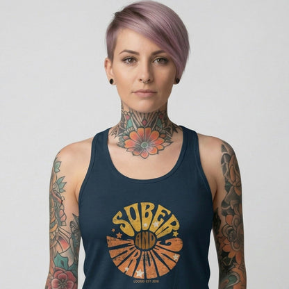Sober and Thriving Sober Tank Top fit detail (view 9)