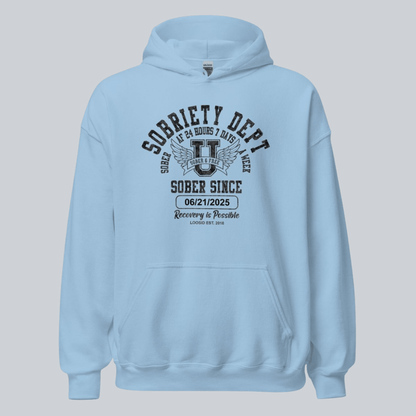 Sobriety Dept Recovery Hoodie product photo (view 40)