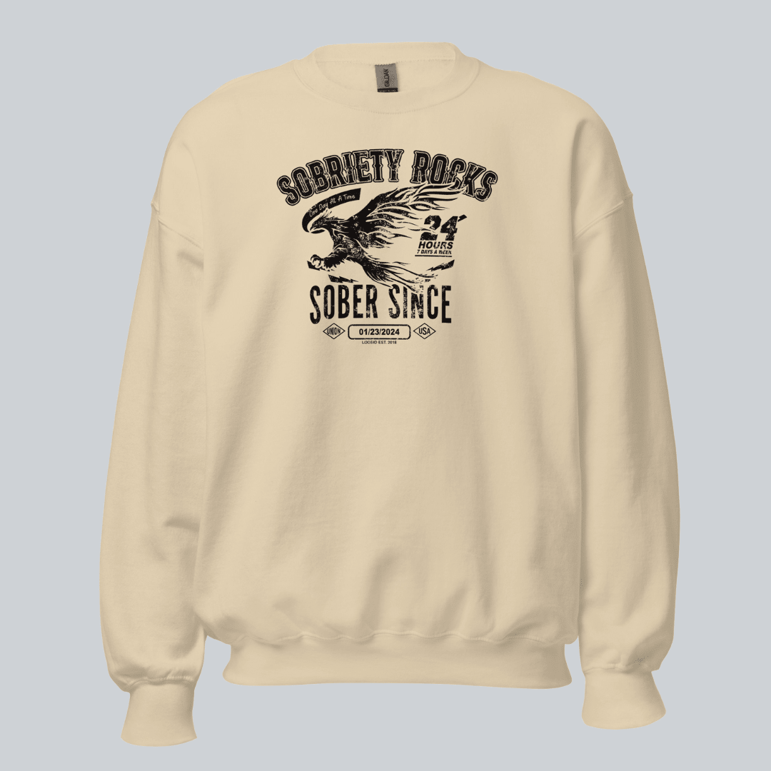 Sober Since Recovery Hoodie featuring the design (view 21)