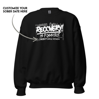 Recovery Is Possible Recovery Hoodie flat lay styled image (view 3)