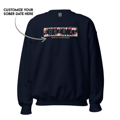 Sober AF Sweatshirt w Custom Sobriety Date Recovery Hoodie packaging detail (view 8)