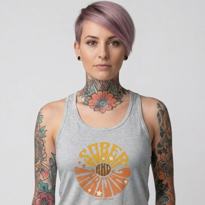 Sober and Thriving Sober Tank Top lifestyle view (view 15)