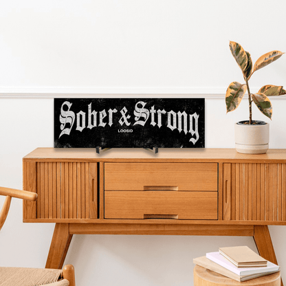 Sober & Strong Printed Composite Sobriety Art close-up view (view 2)