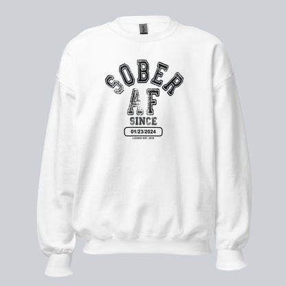 Sober AF Since Recovery Hoodie featuring the design (view 31)