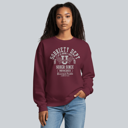 Sobriety Dept Recovery Hoodie graphic detail (view 14)