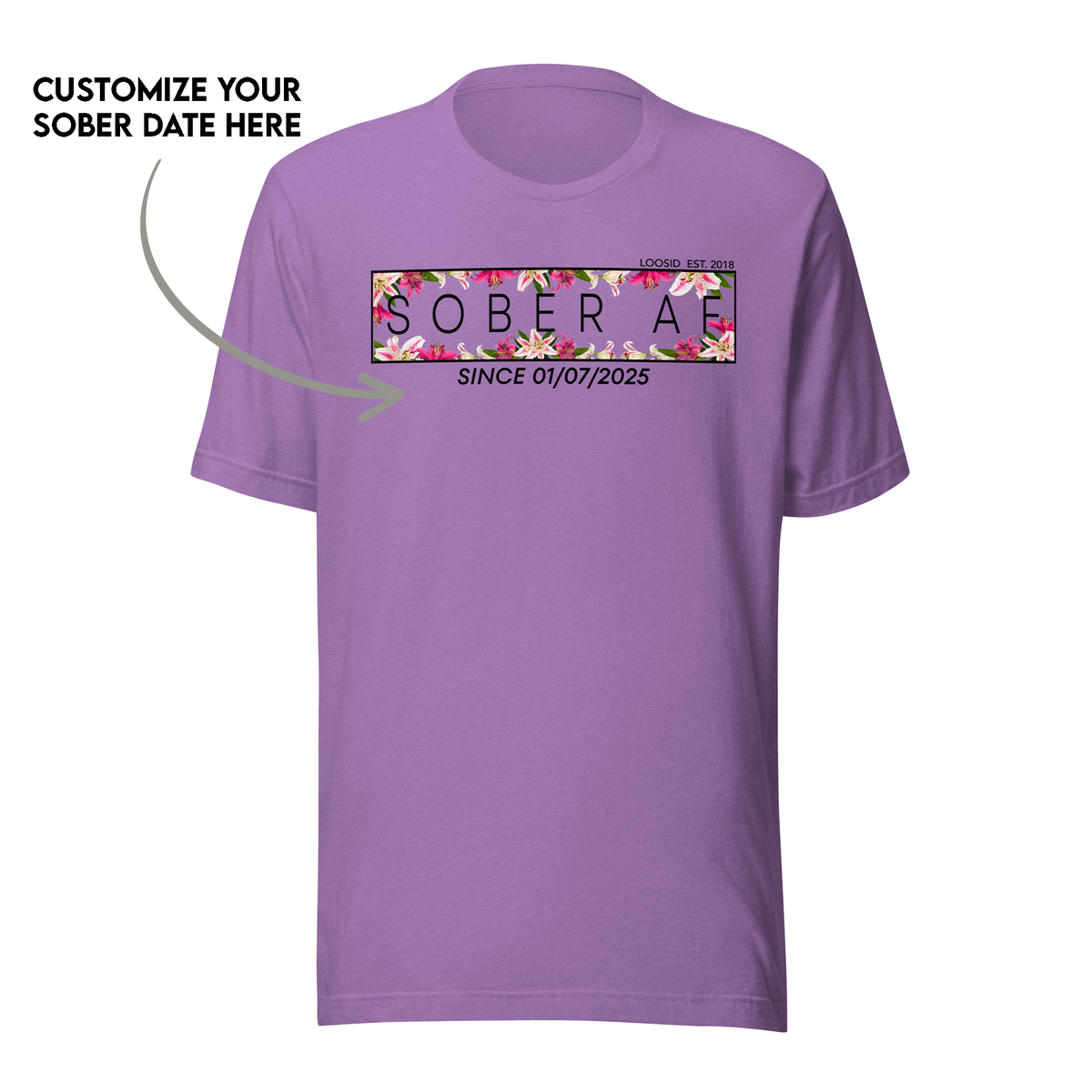 Empowering sobriety t shirt for sober lifestyle