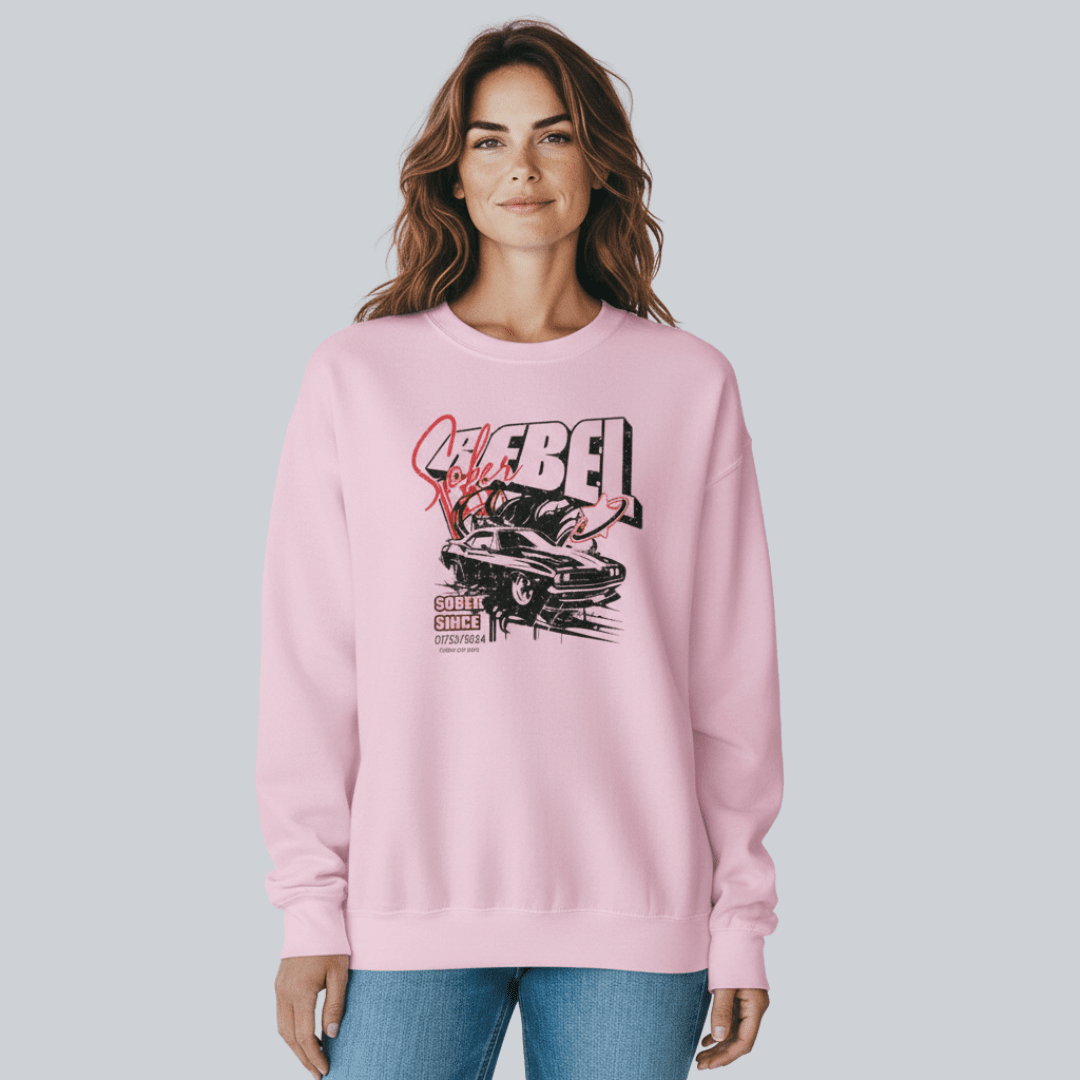Sober Rebel Sobriety Recovery Hoodie back view (view 17)