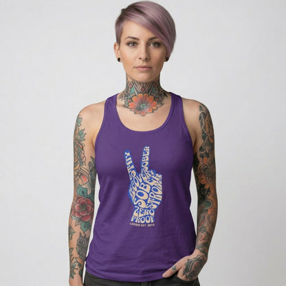 Peace & Sober Sober Tank Top flat lay styled image (view 13)