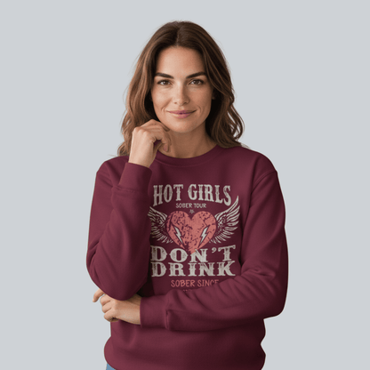 Hot Girls Sobriety Recovery Hoodie back view (view 17)
