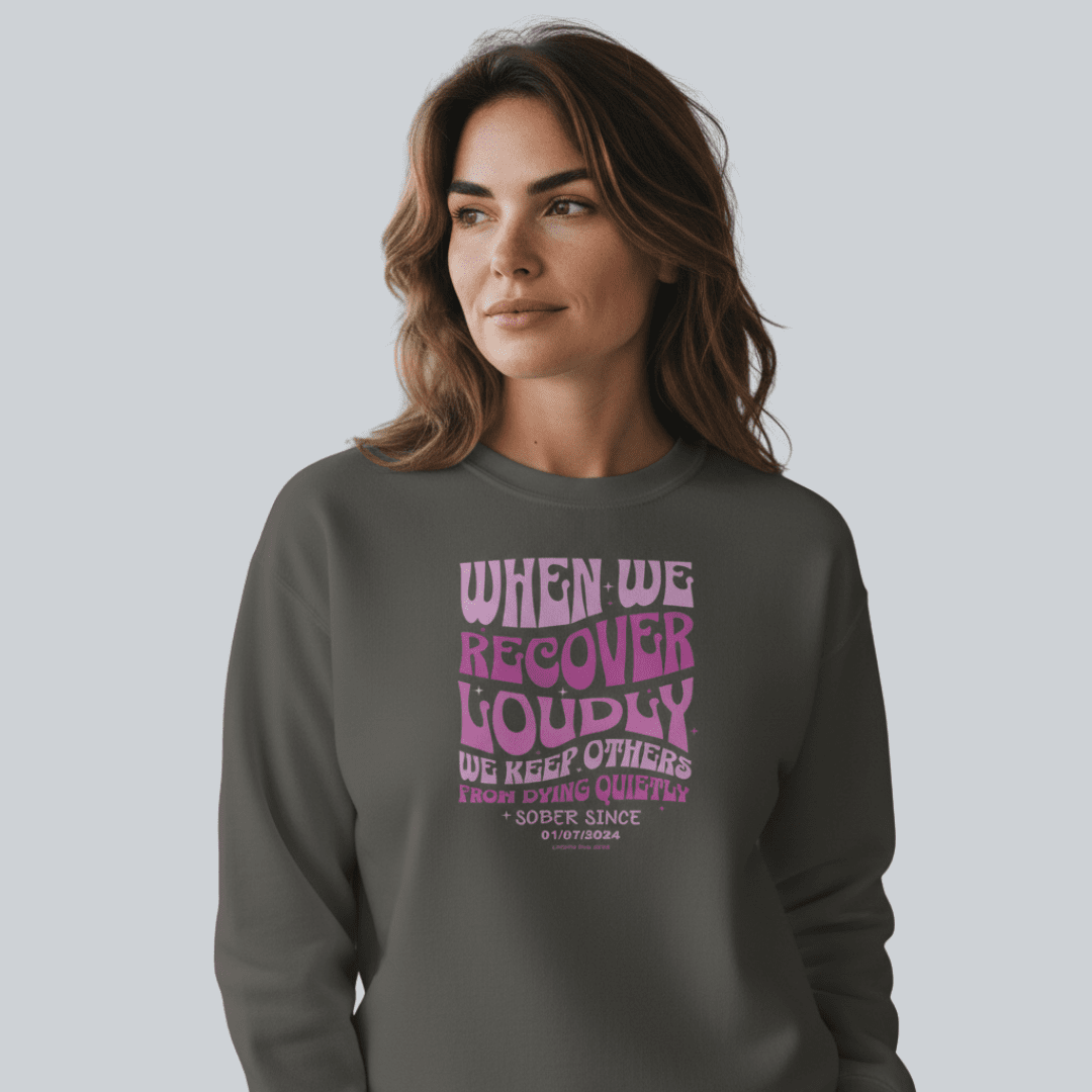 When We Recover Loudly Recovery Hoodie featuring the design (view 11)
