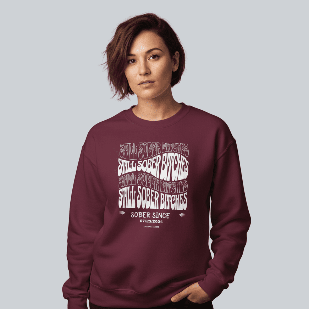 Still Sober B Recovery Hoodie back view (view 17)