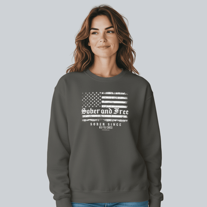 Sober and Free Sobriety Recovery Hoodie featuring the design (view 11)