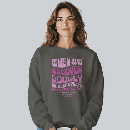 When We Recover Loudly Recovery Hoodie close-up view (view 12)