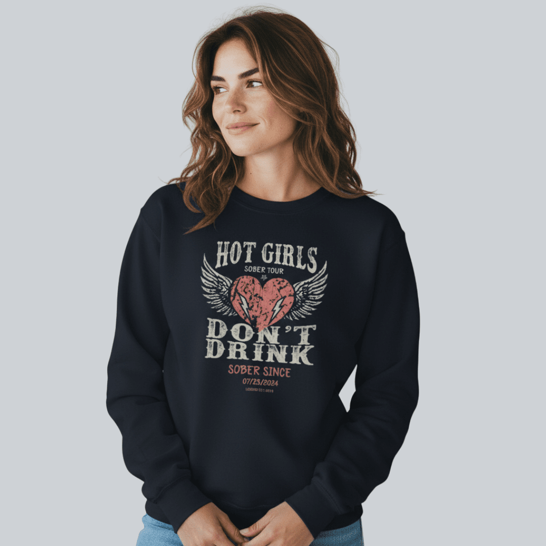 Hot Girls Sobriety Recovery Hoodie packaging detail (view 8)