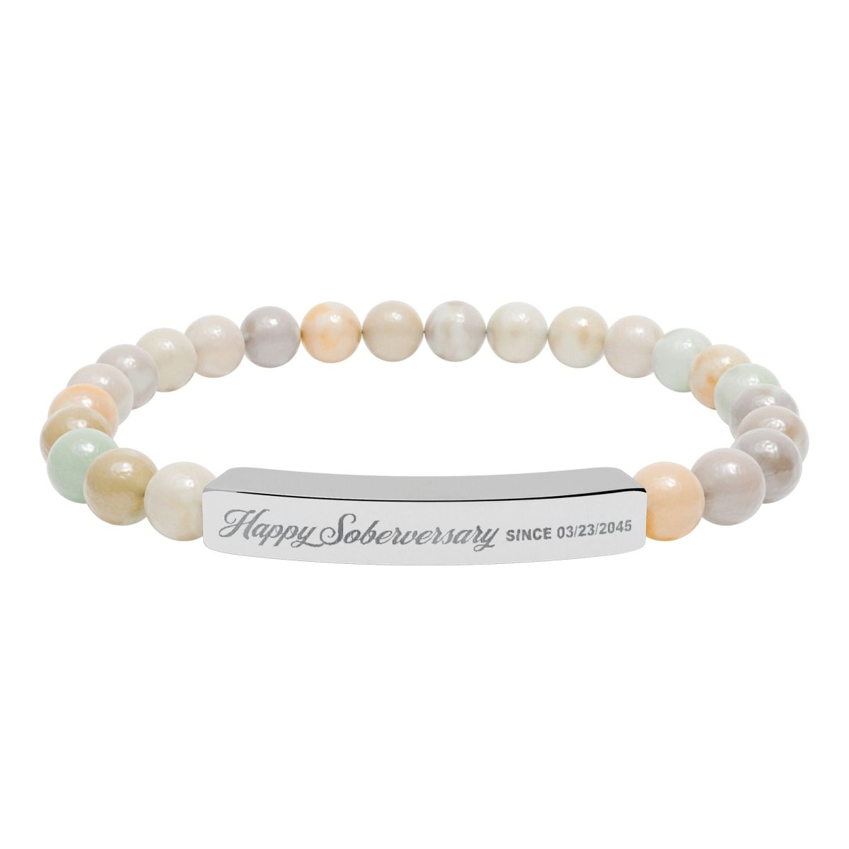 Happy Soberversary Stone Bar Sober Jewelry side view (view 6)