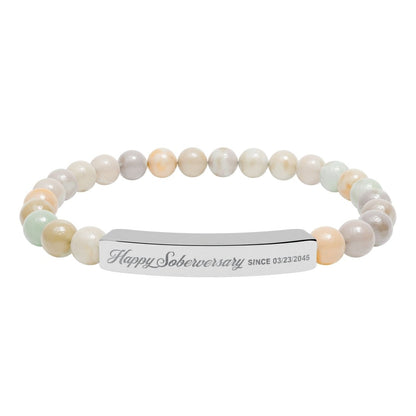 Happy Soberversary Stone Bar Sober Jewelry side view (view 6)