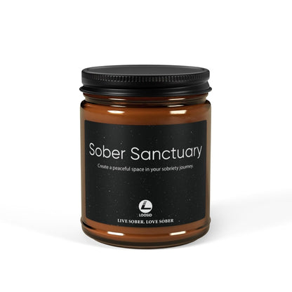 Sober Sanctuary Scented Soy Sobriety Candle close-up view (view 2)