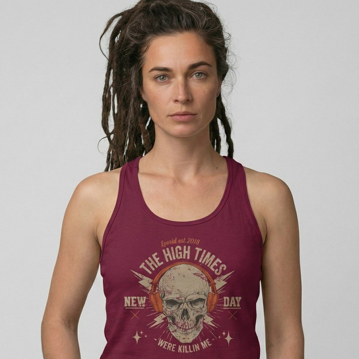High Times Were Killing Me Sober Tank Top close-up view (view 12)