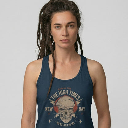 High Times Were Killing Me Sober Tank Top fit detail (view 9)