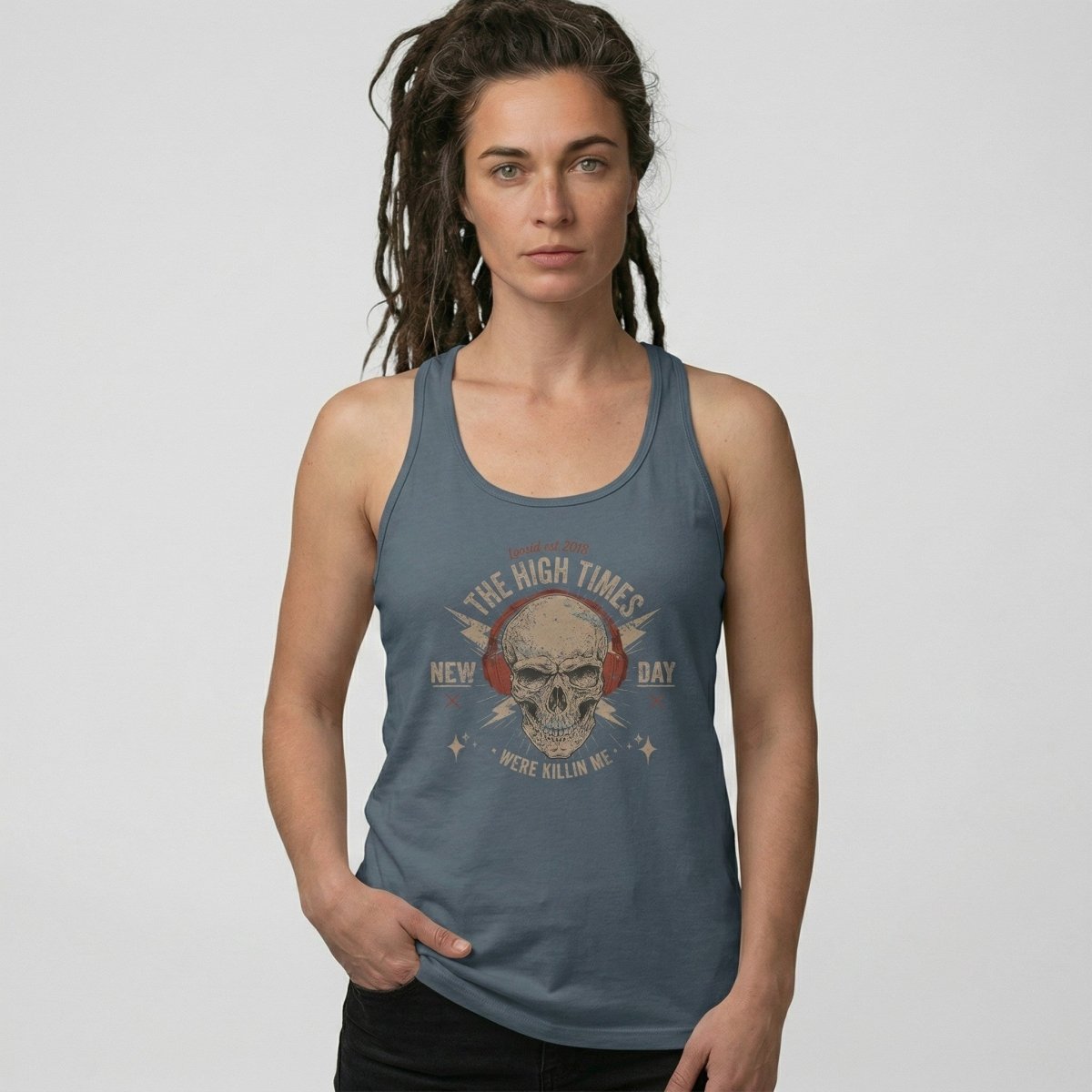 High Times Were Killing Me Sober Tank Top back view (view 7)