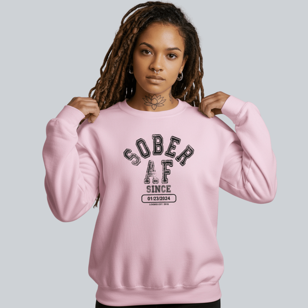 Sober AF Since Recovery Hoodie product photo (view 30)