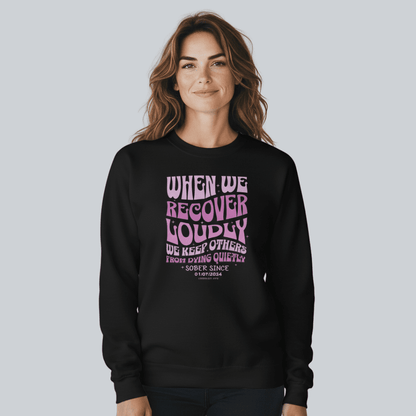 When We Recover Loudly Recovery Hoodie lifestyle view (view 5)