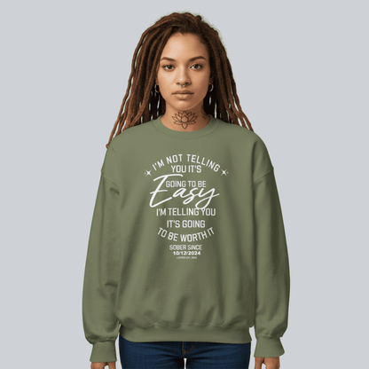 I'm Not Telling Sobriety Recovery Hoodie back view (view 17)