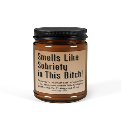 Smells Like Sobriety in This B Scented Soy Sobriety Candle close-up view (view 2)