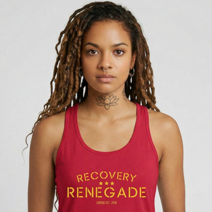 Recovery Renegade Sober Tank Top close-up view (view 12)