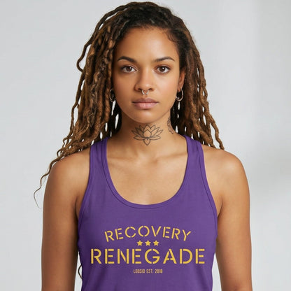 Recovery Renegade Sober Tank Top fit detail (view 9)