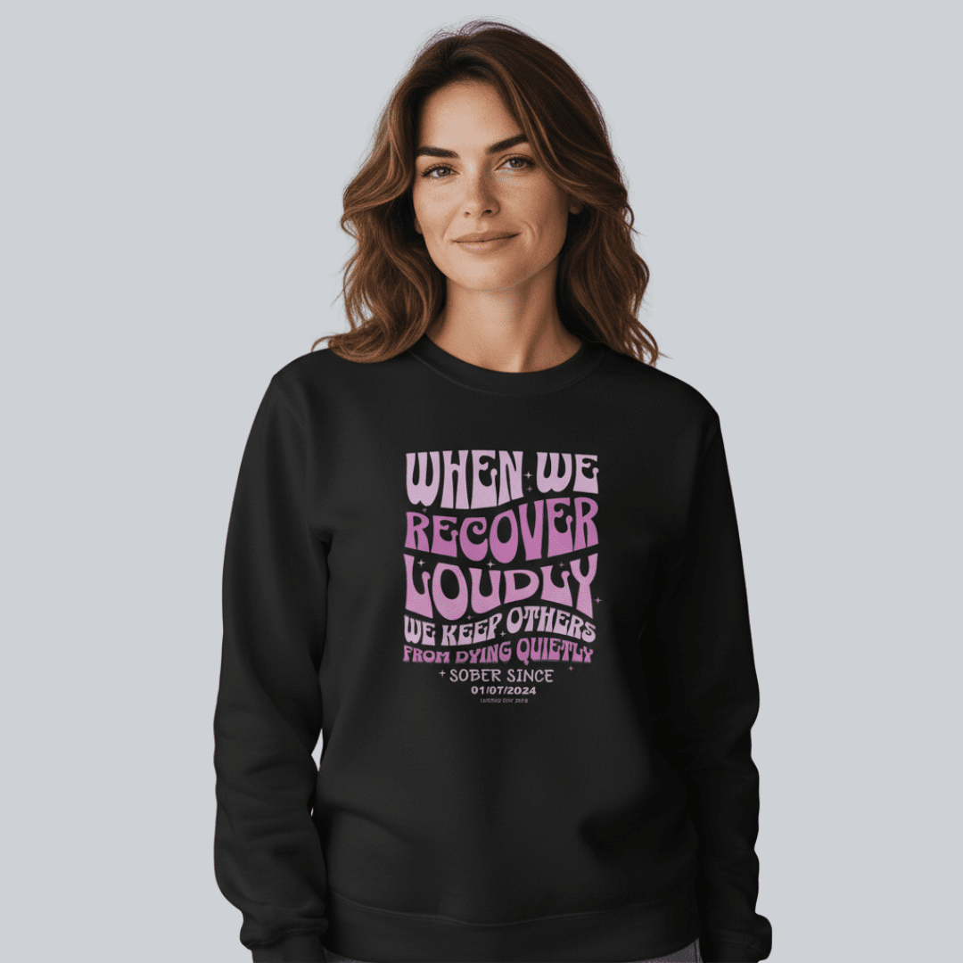 When We Recover Loudly Recovery Hoodie side view (view 6)