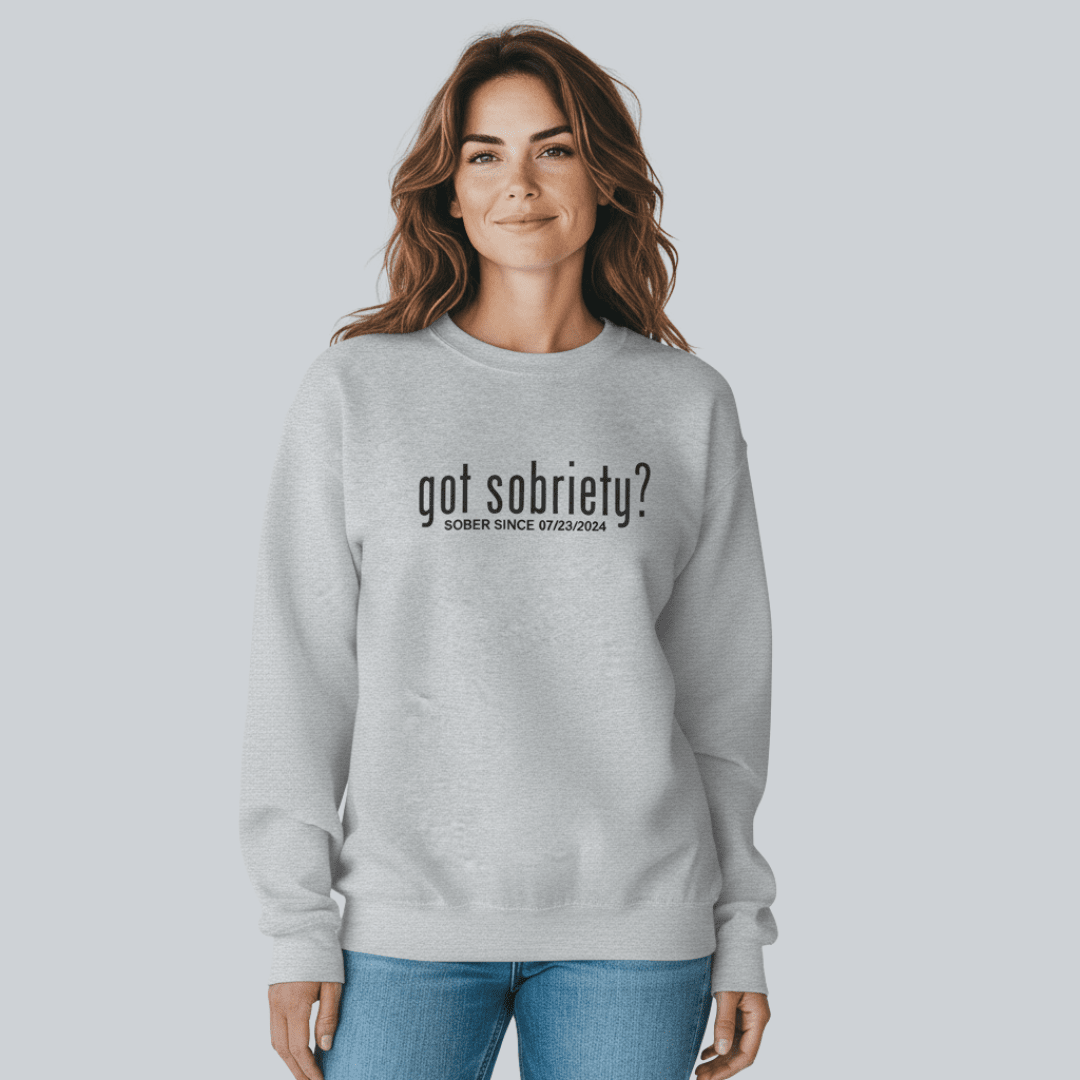 Got Sobriety Recovery Hoodie flat lay styled image (view 23)