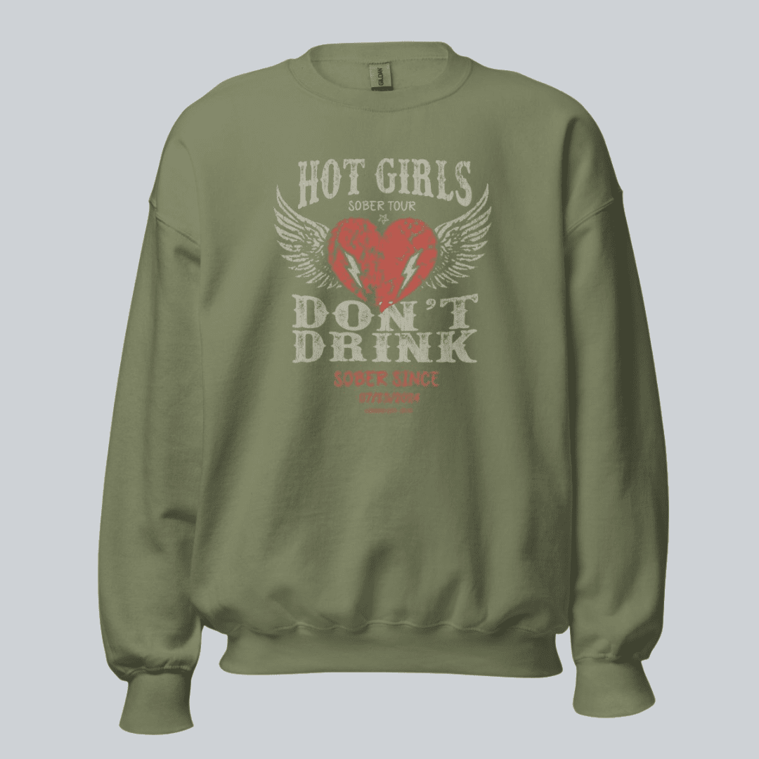 Hot Girls Sobriety Recovery Hoodie fit detail (view 19)
