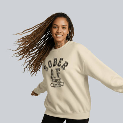 Sober AF Since Recovery Hoodie side view (view 26)