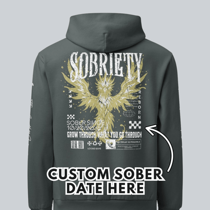 Sober Hoodie Limited Edition Recovery Hoodie side view (view 6)